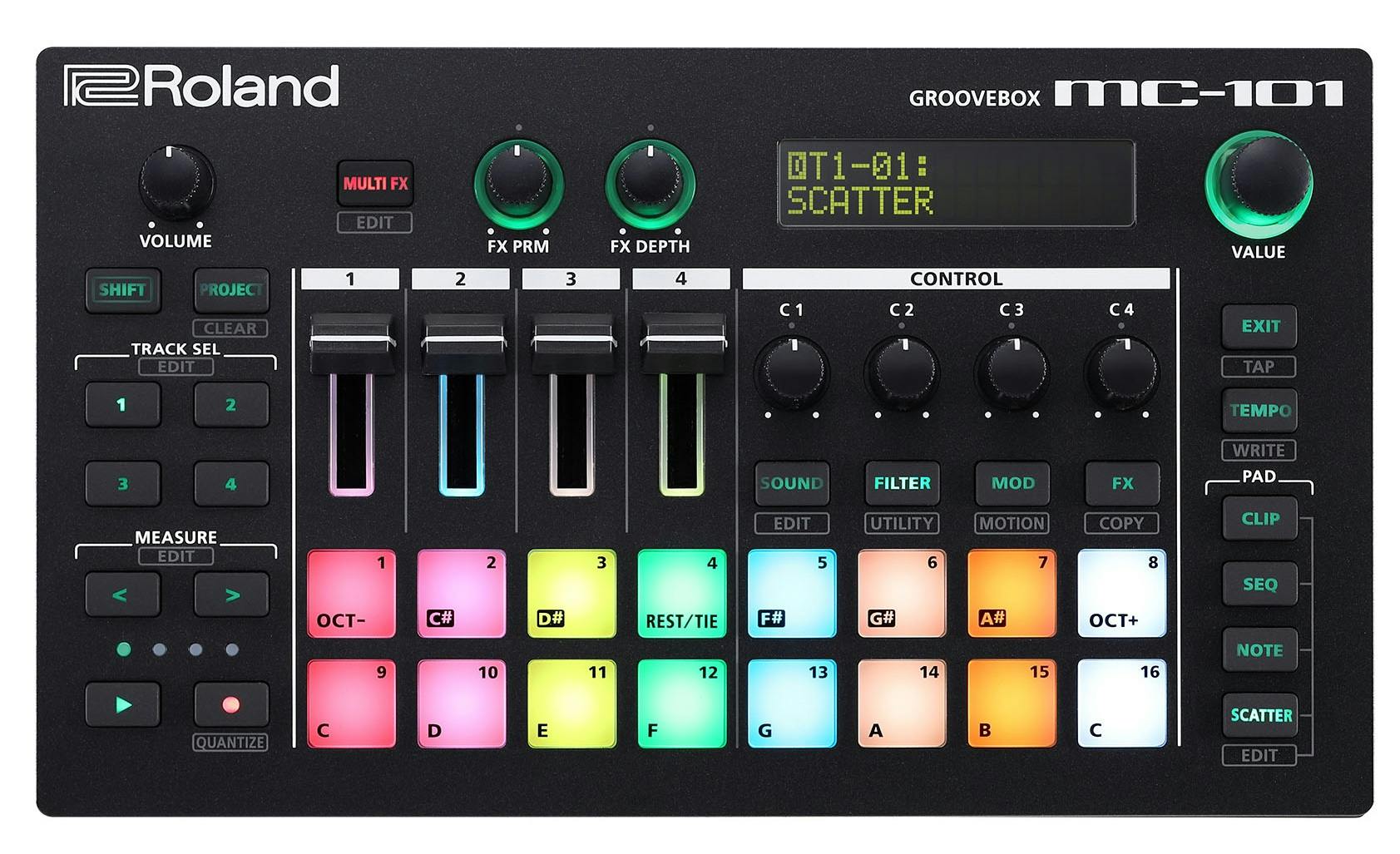 Roland MC-101 Groovebox Drum Machine, Sampler and Sequencer